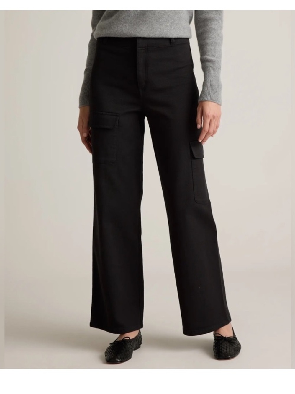 Quince Organic Stretch Cotton Twill Cargo Pants